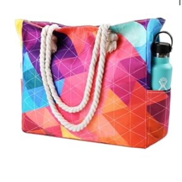 Colorful Geometric Tote Bag - Picture 5 of 5